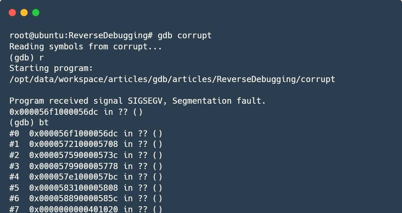 GDB高级技巧—反向调试:让时光倒流,上帝视角观察程序逆向执行