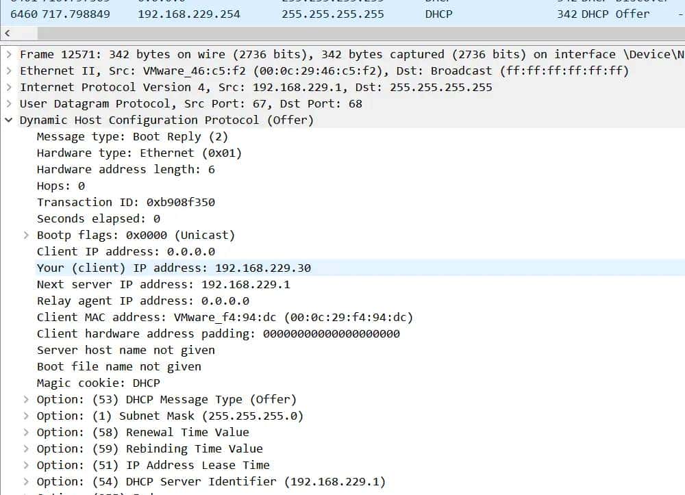 wireshark抓包——DHCP 篇