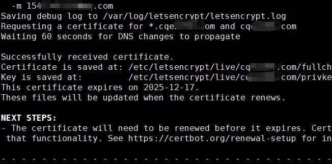 let’s encrypt 申请免费的通配符证书