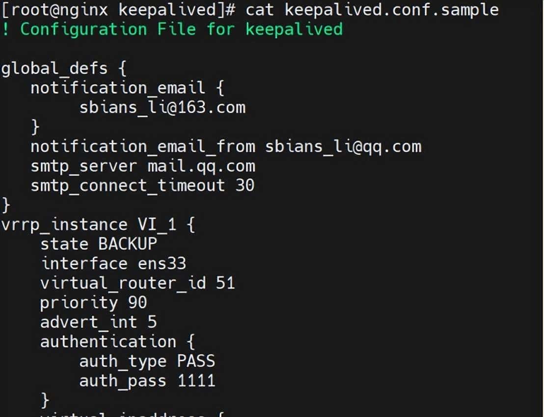 Keepalived实现Nginx高可用架构