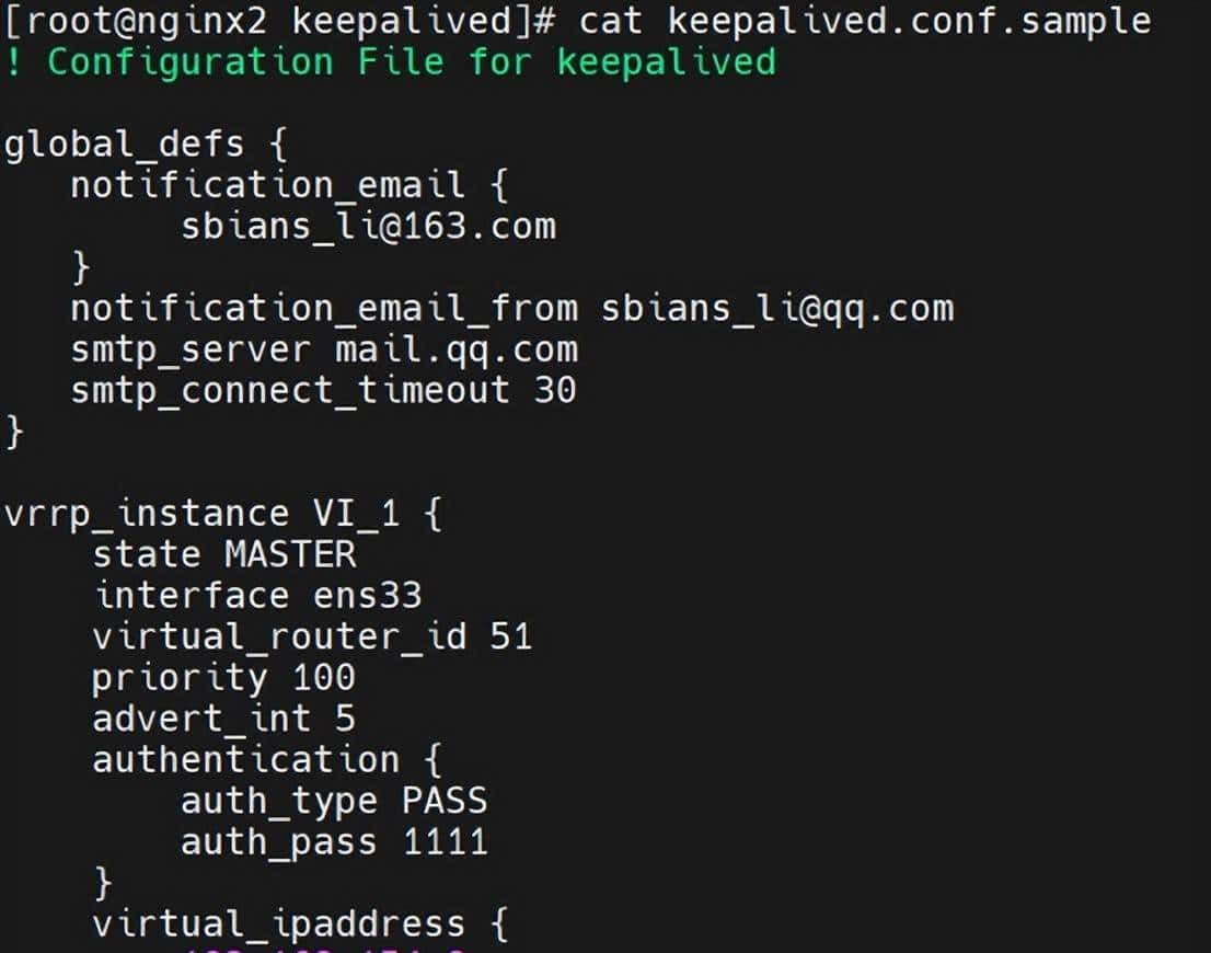 Keepalived实现Nginx高可用架构