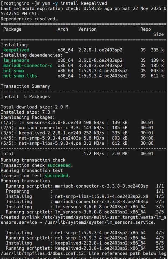 Keepalived实现Nginx高可用架构