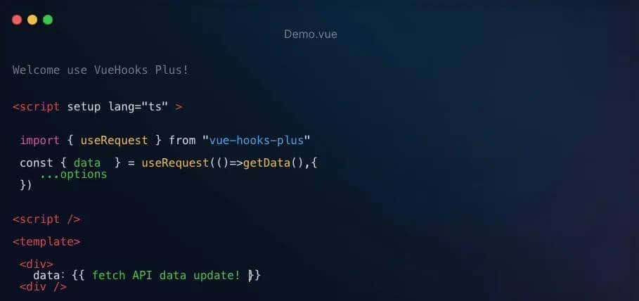 Vue3 又一新选择，VueHooks Plus 来了！