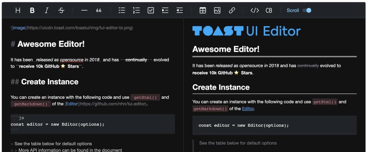 超过17K的Star。用这款开源Markdown编辑器为你的Web应用添砖加瓦