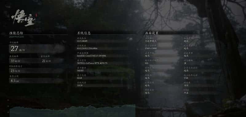 RTX 40全系《黑神话：悟空》测试：DLSS3帧生成 性能直翻4倍