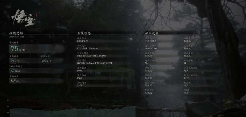 RTX 40全系《黑神话：悟空》测试：DLSS3帧生成 性能直翻4倍