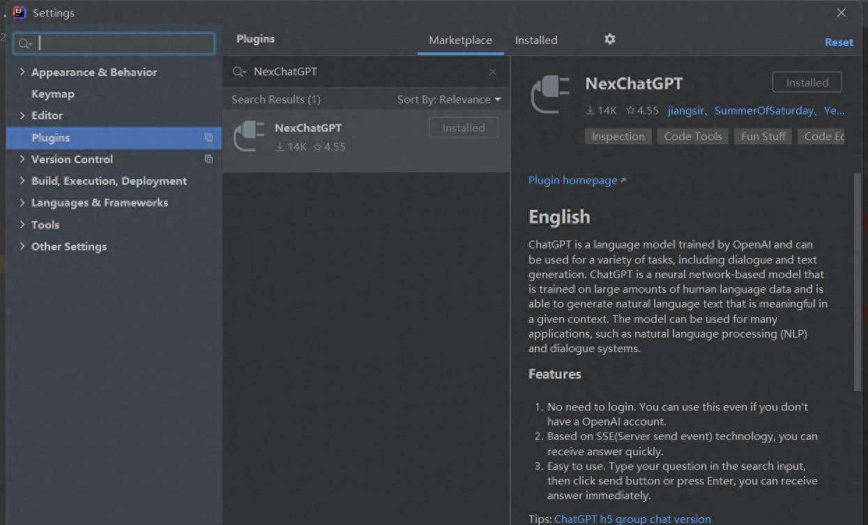 IDEA插件：结合chatgpt代码小帮手（不用梯子） - 宋马