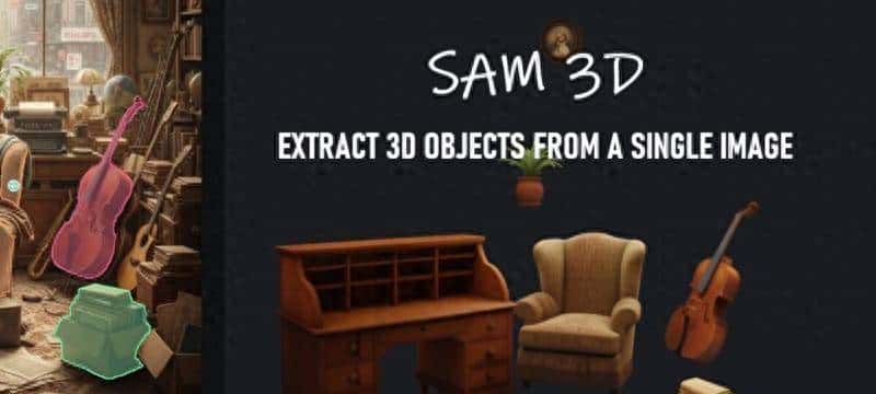 SAM 3D：从单张照片抽取3D模型 - 宋马