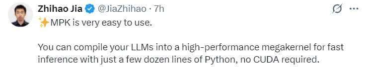 舍弃CUDA编程!CMU等用代码将LLM编译成巨型内核,推理延迟降6.7倍