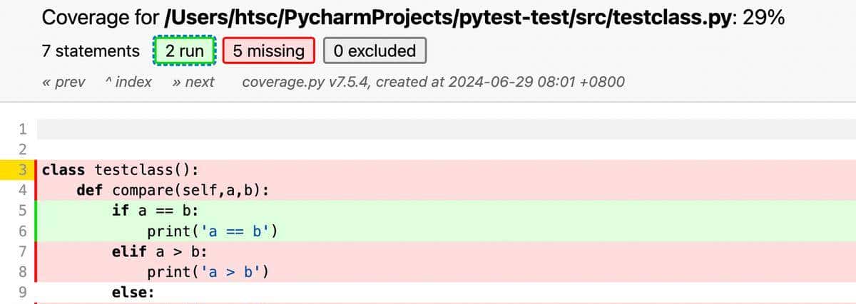 pytest测试框架pytest-cov插件生成代码覆盖率