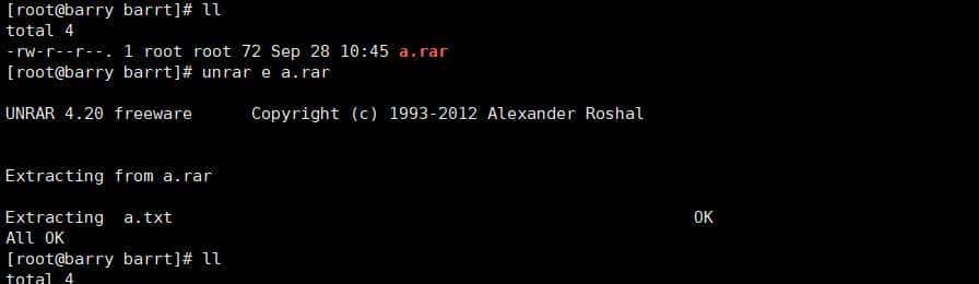 linux中打包、压缩、解压命令