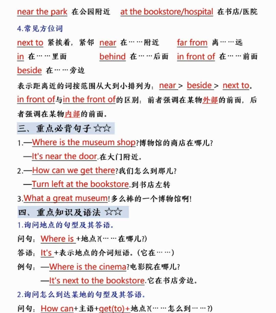 核心！六上英语，这些都是要点！
