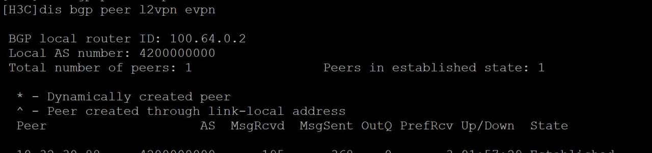 linux主机frrouting和华三CE6850建立BGP EVPN邻居并实现三层互通