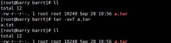 linux中打包、压缩、解压命令