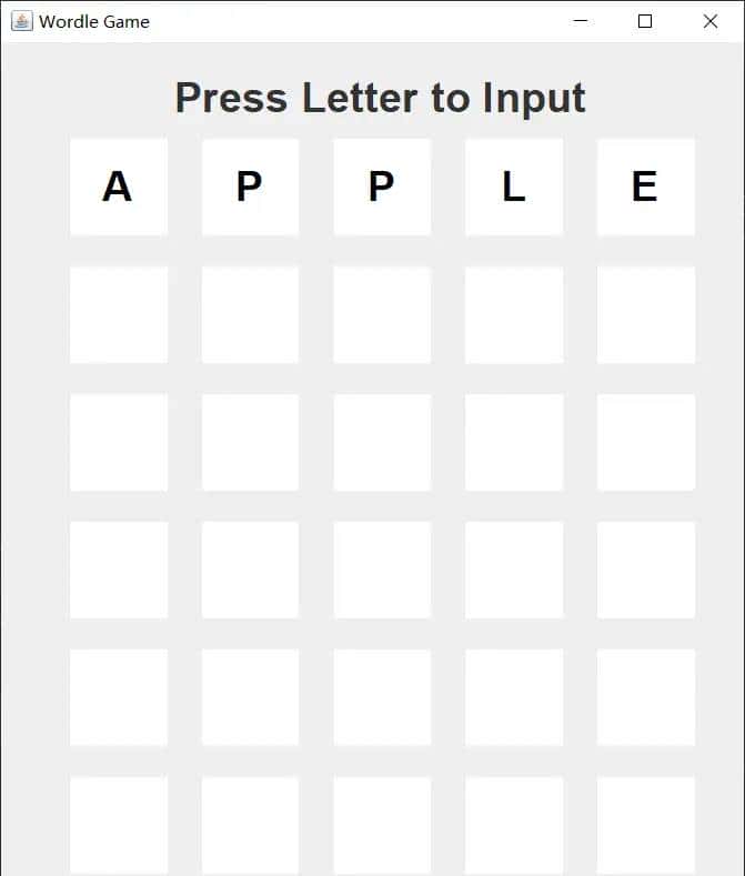 Java swing wordle猜词游戏