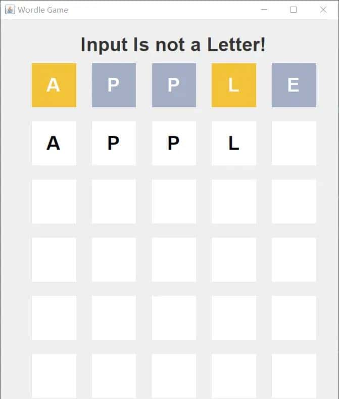 Java swing wordle猜词游戏