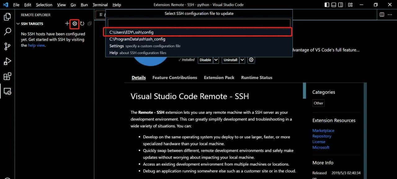 windows配置VSCODE+python（anaconda）+ubuntu服务器