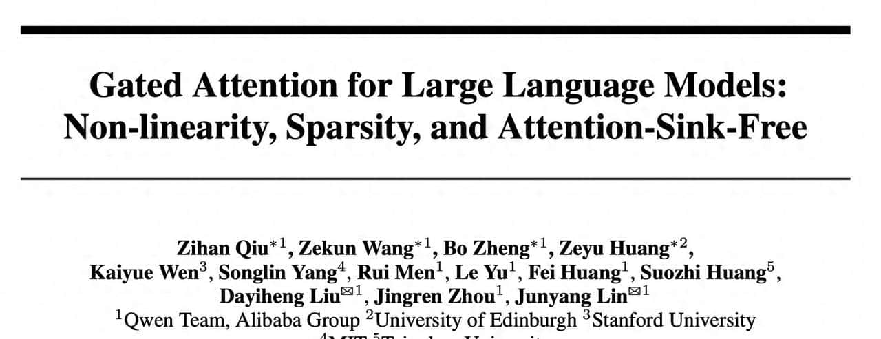 NeurIPS 2025最佳论文|阿里巴巴Qwen「如何消除LLM注意力黑洞?」 - 宋马