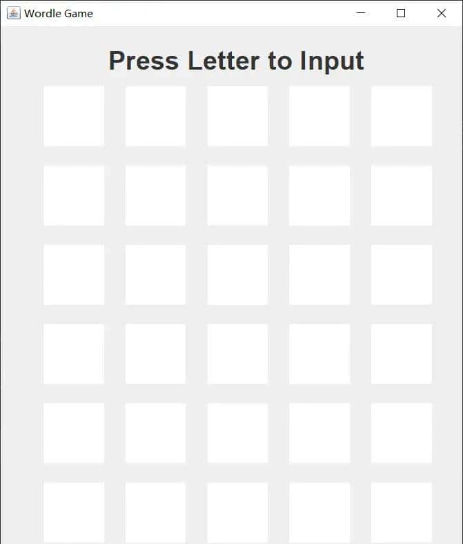 Java swing wordle猜词游戏