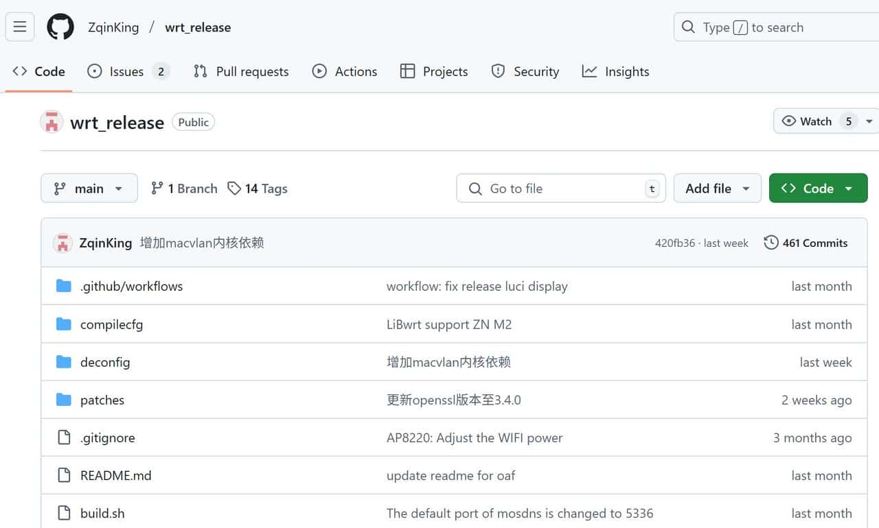 利用Github云编译构建自己专用的OpenWrt固件