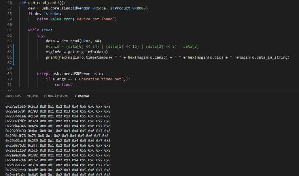「开发笔记usbTOcan」PyUSB访问设备
