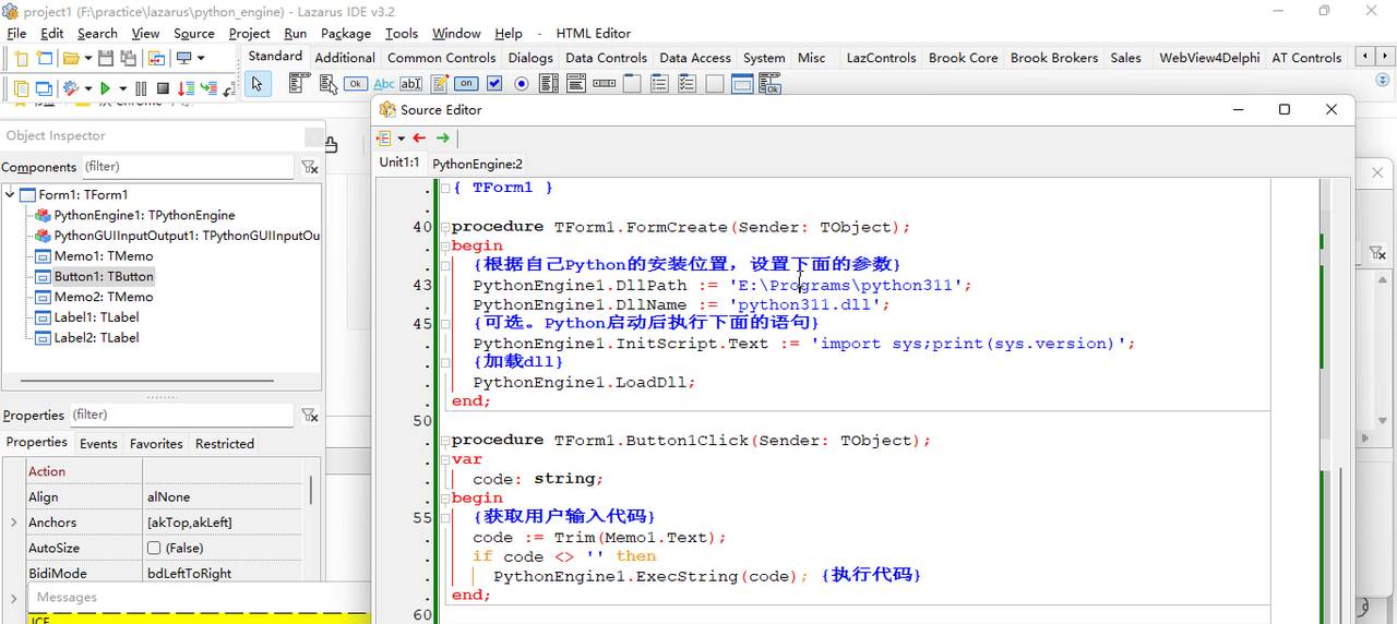 把Python的灵魂附加到上古编程语言Delphi/Lazarus