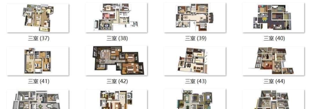 大师都在用的全屋场景SU模型合集来了