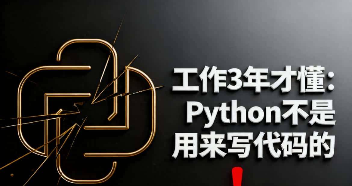工作3年才懂：Python不是用来写代码的