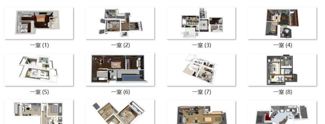 大师都在用的全屋场景SU模型合集来了