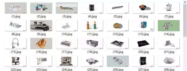 Sketchup室内模型全集下载(容量20G,一千多模型)