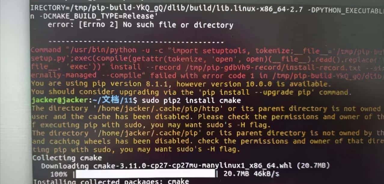 基于Ubuntu+python搭建简易人脸检测系统