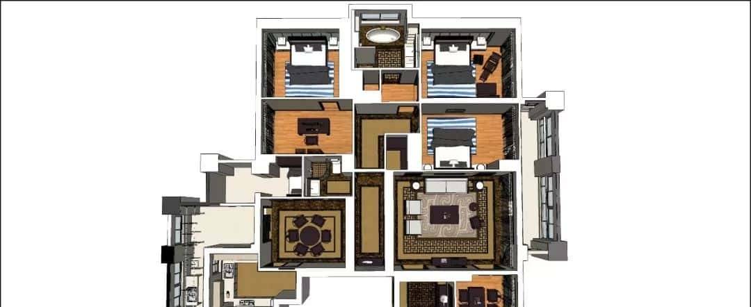 大师都在用的全屋场景SU模型合集来了