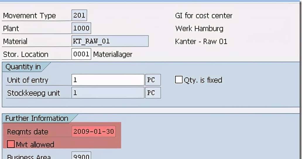 MM 预留的详细运用