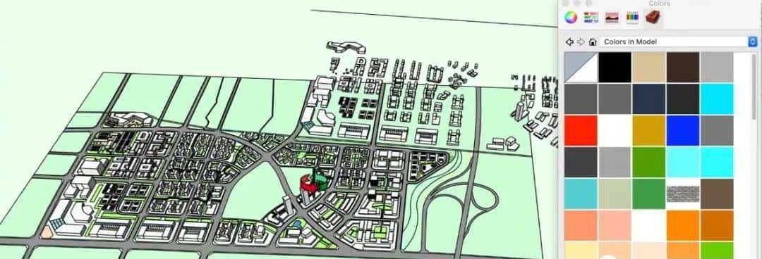 SketchUp杀疯了!10分钟搞定城市景观图纸