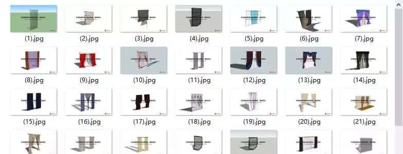 Sketchup室内模型全集下载(容量20G,一千多模型)