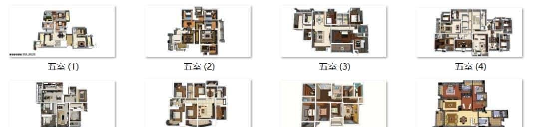 大师都在用的全屋场景SU模型合集来了