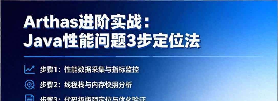 Arthas进阶实战：Java性能问题3步定位法 - 宋马