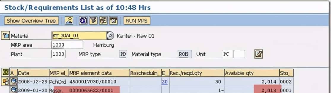MM 预留的详细运用