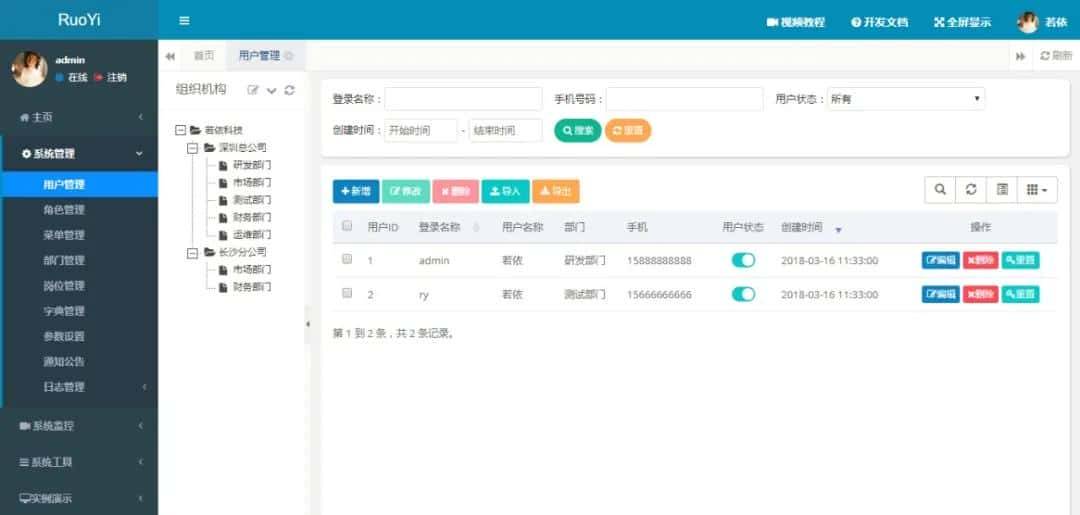 这个Java开源后台管理系统，真牛！