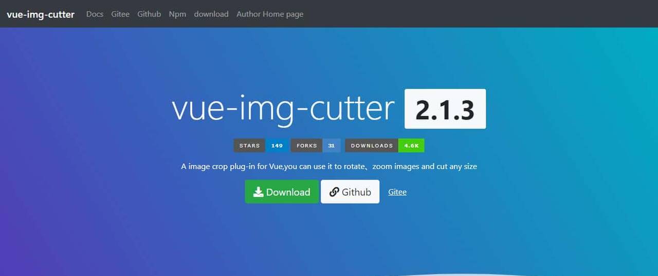 超好用 Vue.js 图片裁切组件Vue-ImgCutter