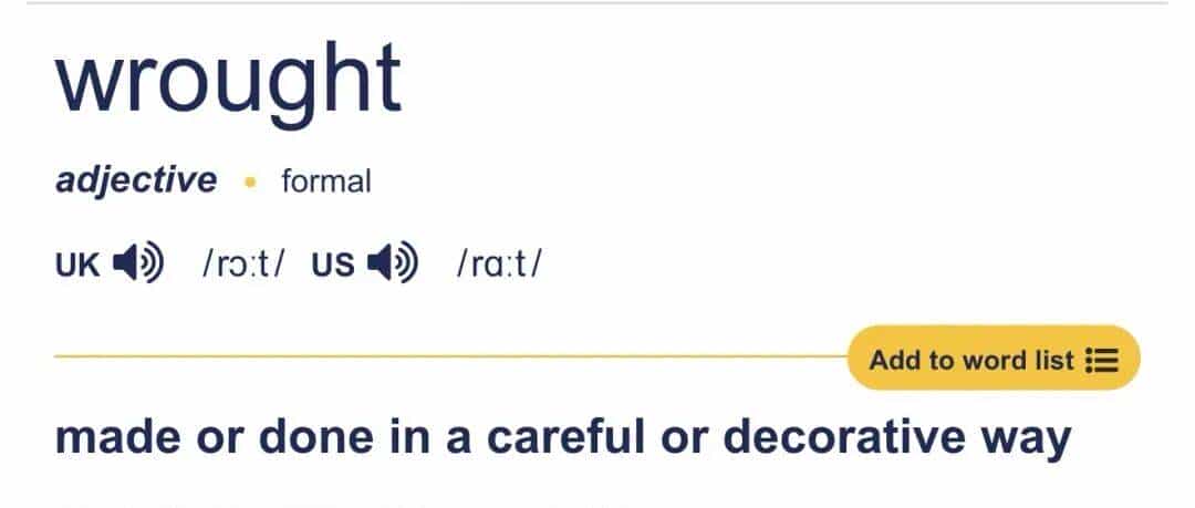 英语高级词汇：wrought