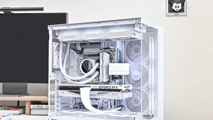 搭建无边海景房——影驰 Z790+ROG 龙王 3+联力积木风扇 P28 装机展示