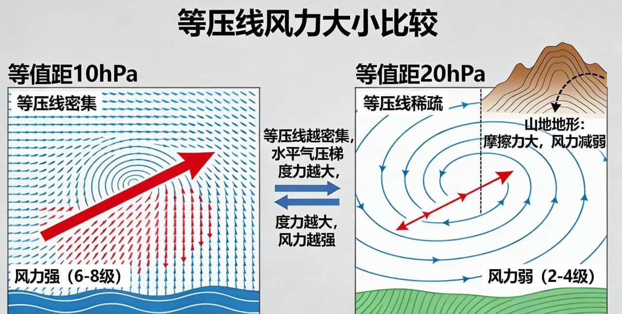 地理等值线：4步判读法通解等高、等压、等温线