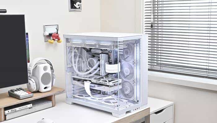 搭建无边海景房——影驰 Z790+ROG 龙王 3+联力积木风扇 P28 装机展示