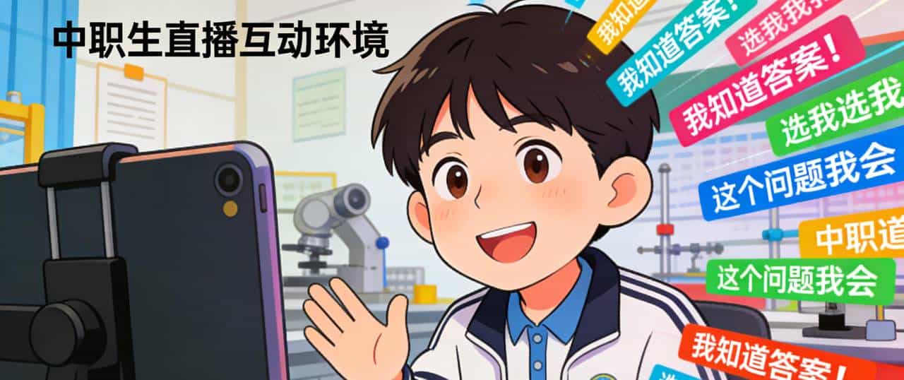 直播脚本改一改！中职生掌握2个技巧，弹幕多到回不完