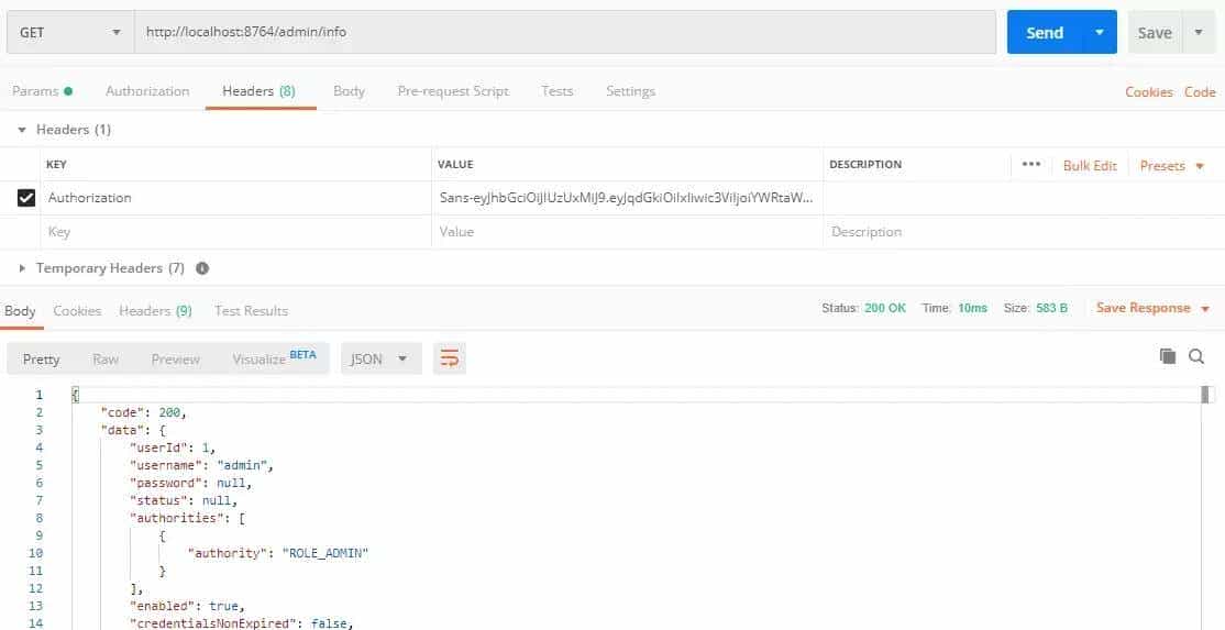 SpringBoot整合SpringSecurity+JWT