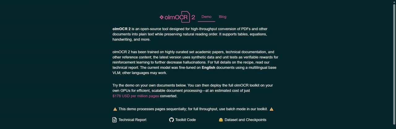 olmOCR：PDF转文本，复杂格式精准识别无压力