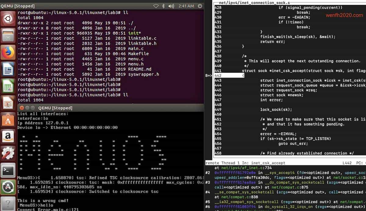 gdb 调试 Linux 内核网络源码(附视频)