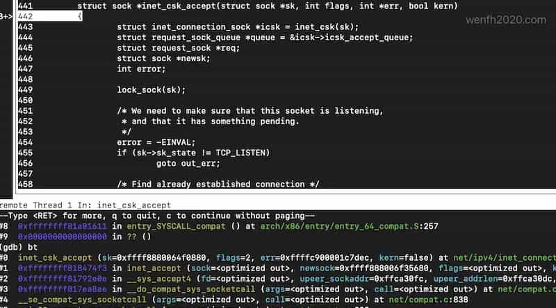 gdb 调试 Linux 内核网络源码（附视频）