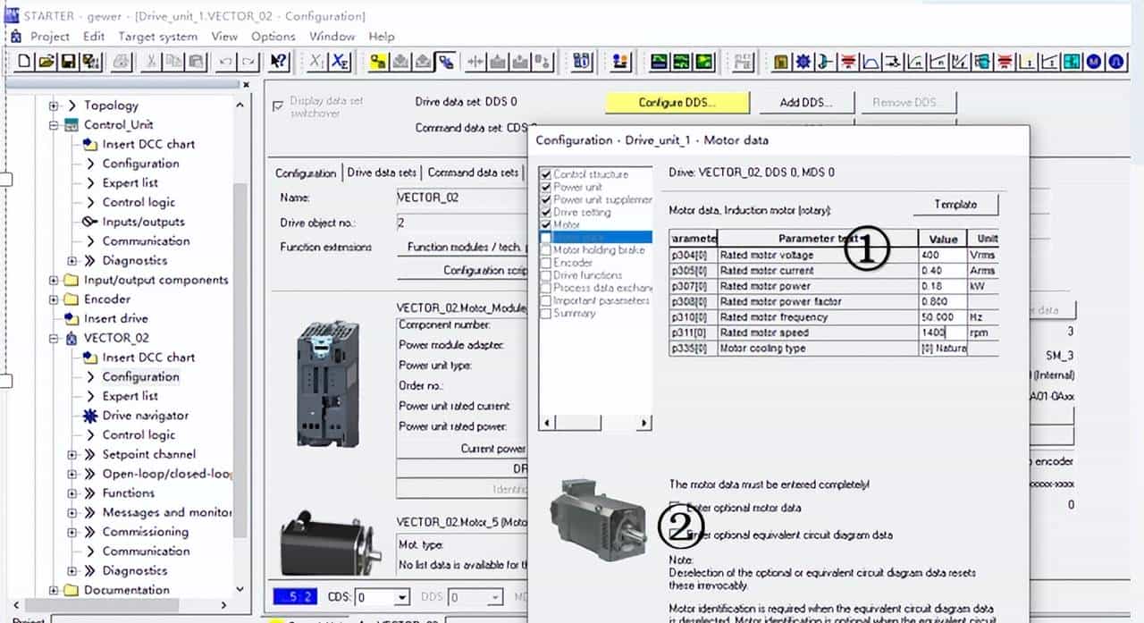 STARTER软件矢量控制三相异步电动机